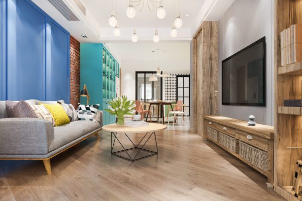 3d-rendering-modern-dining-room-living-room-with-luxury-decor-green-sofa 3d rendering modern dining room and living room with luxury decor and green sofa